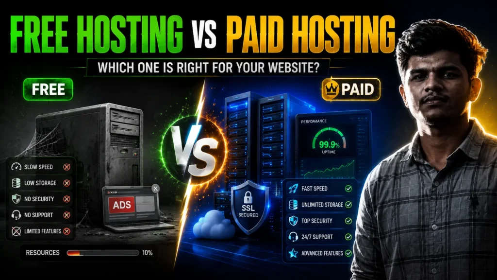 Free Hosting vs Paid Hosting Complete Comparison in 2026